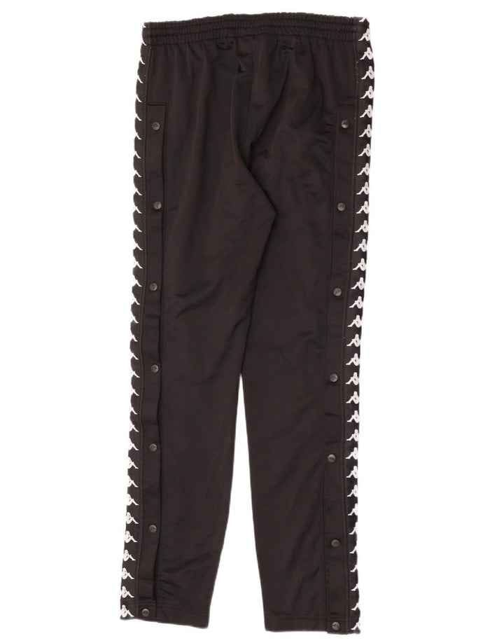 Pantaloni de trening cu grafică pentru bărbați Kappa, poliester mediu negru