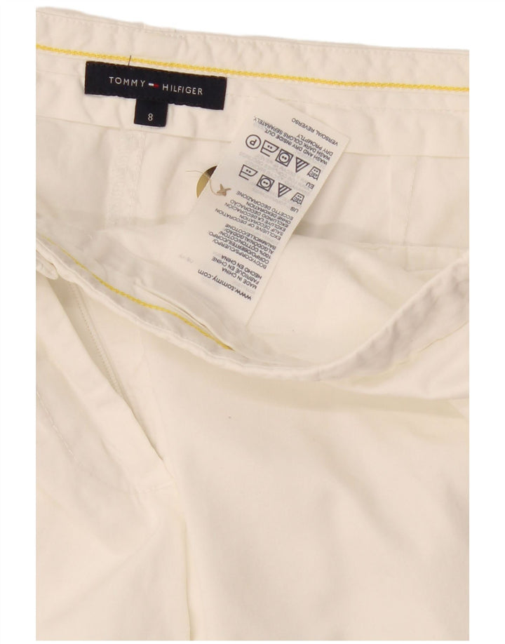 Pantaloni scurti chino Tommy Hilfiger pentru femei US 8 Medium W32 Bumbac alb