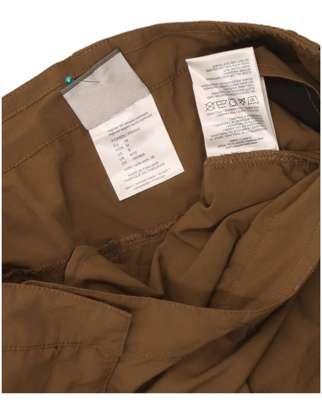 Pantaloni scurti cargo Jack Wolfskin pentru femei UK 8/10 Small W30 Bej Poliamidă