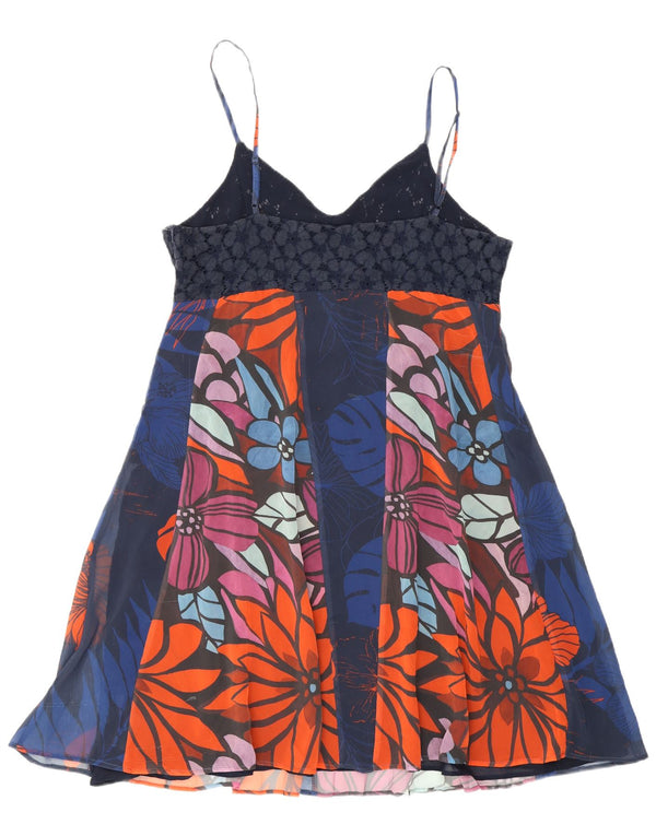 Rochie de soare pentru femei Desigual EU 42 mare, albastru marin, poliester floral, boemă