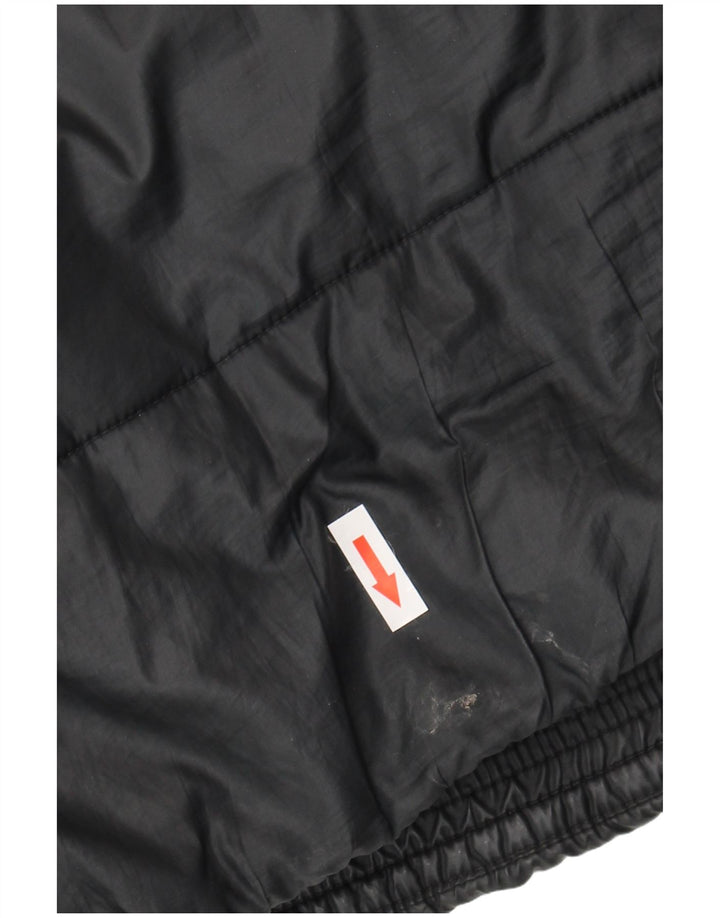 Jachetă căptușită cu glugă Nike Therma-Fit Graphic pentru femei UK 14 Medium Black