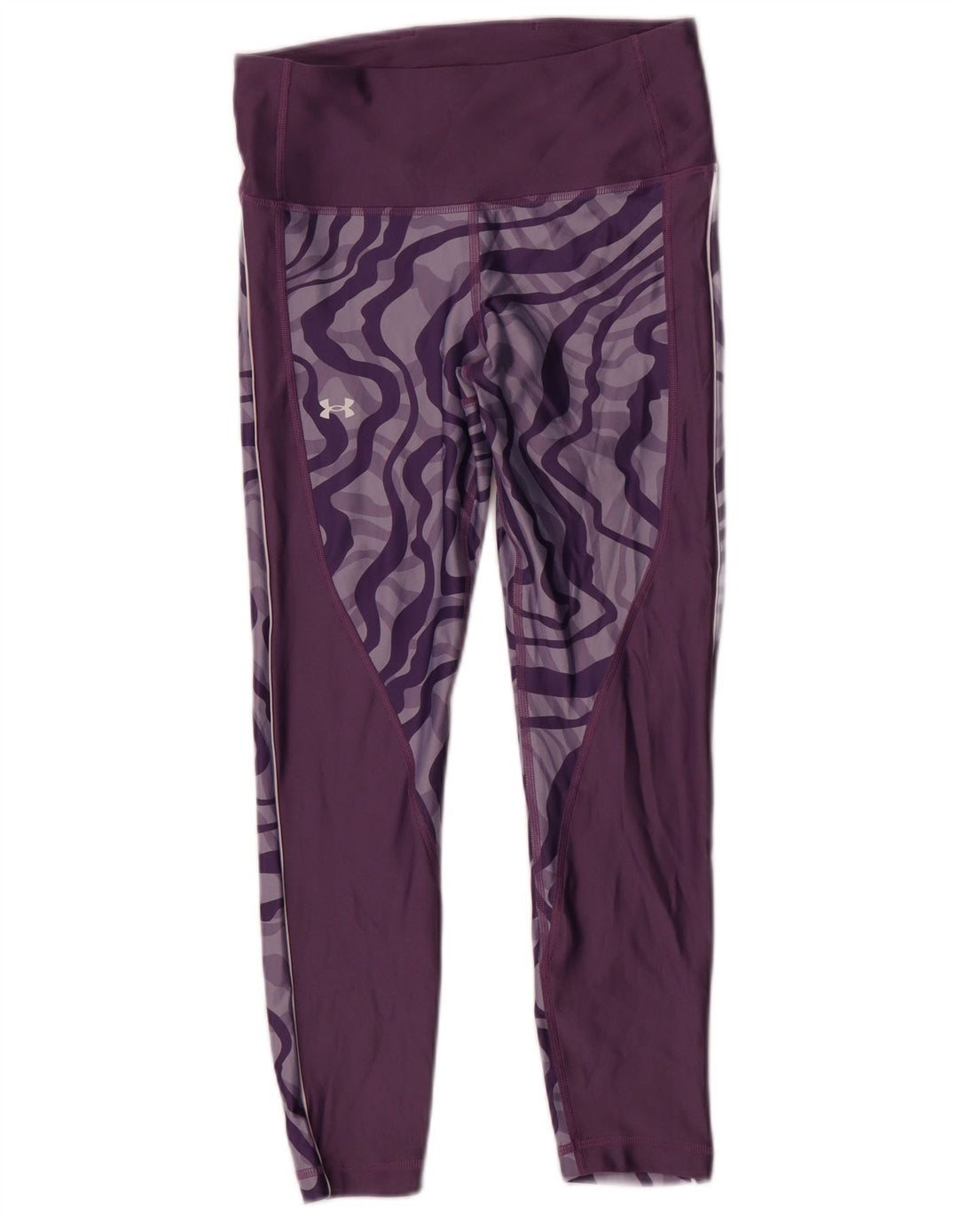 Leggings Under Armour pentru femei Heat Gear cu model abstract UK 14, violet mediu