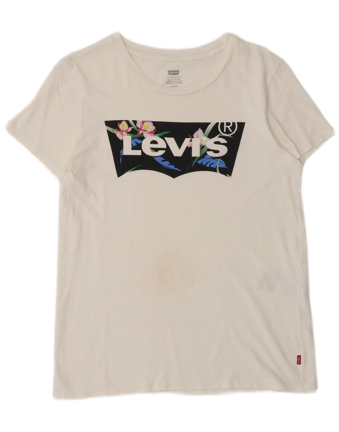 Tricou grafic pentru bărbați LEVI'S Top mic din bumbac alb