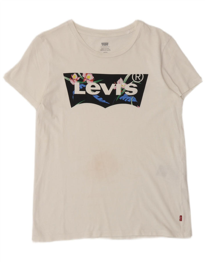 Tricou grafic pentru bărbați LEVI'S Top mic din bumbac alb