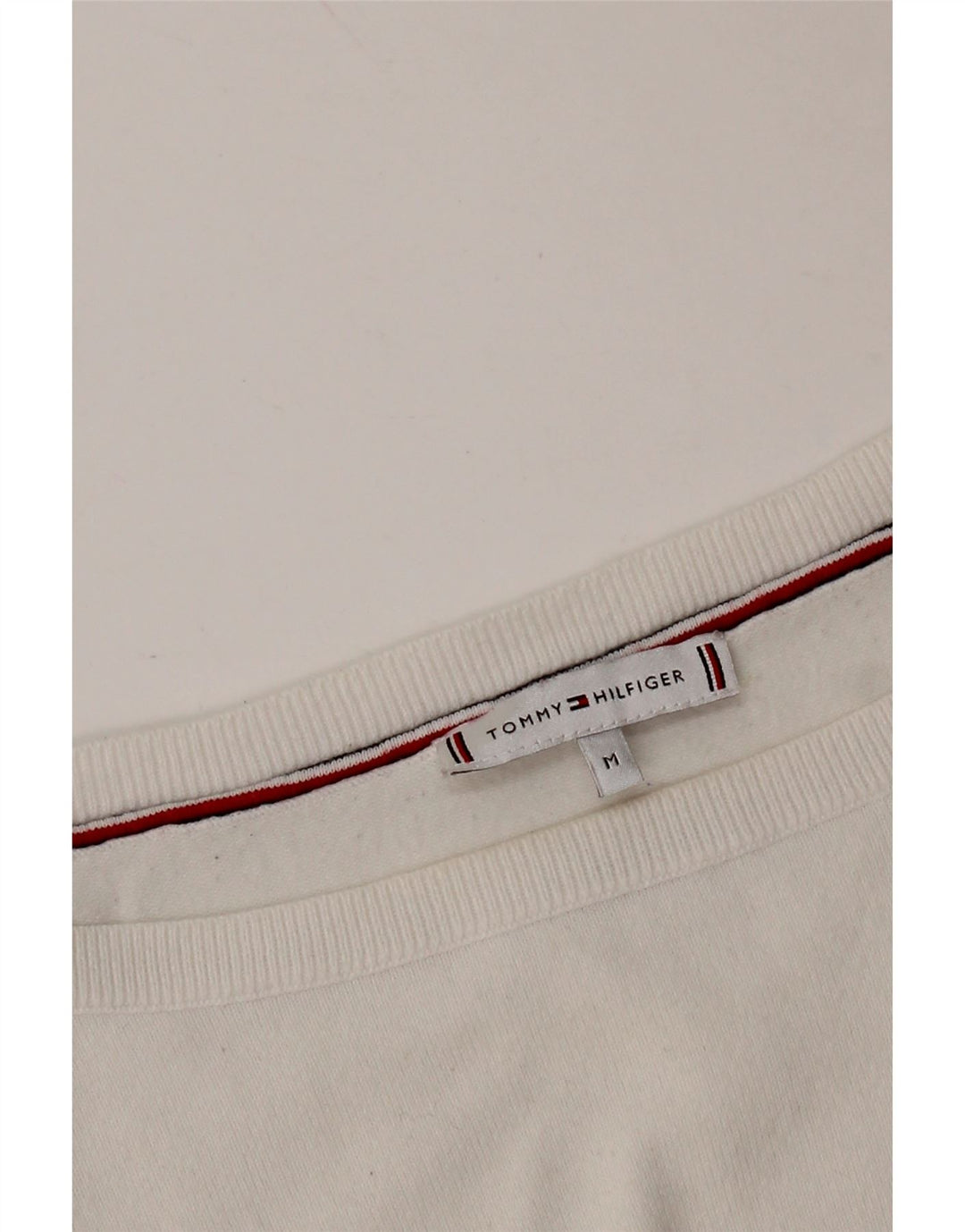 Pulover pentru femei TOMMY HILFIGER Pulover cu gât de barcă UK 14 Medium White