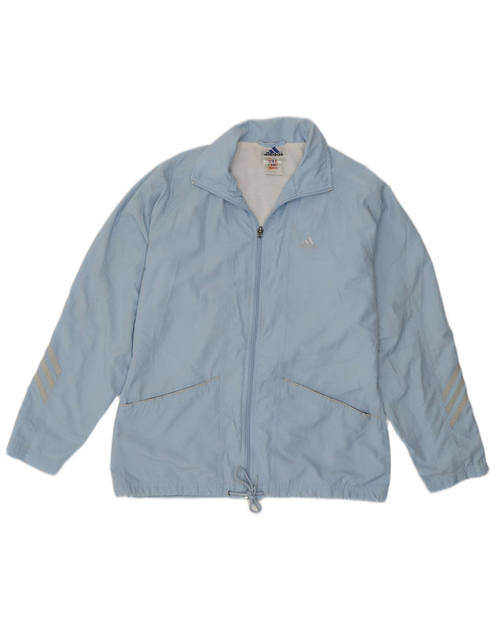 Jachetă de ploaie Adidas pentru femei UK 10 Small Blue Poliester