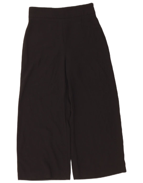 Pantaloni tăiați pentru femei cu talie înaltă Zara Mediu L28 L24 Negri
