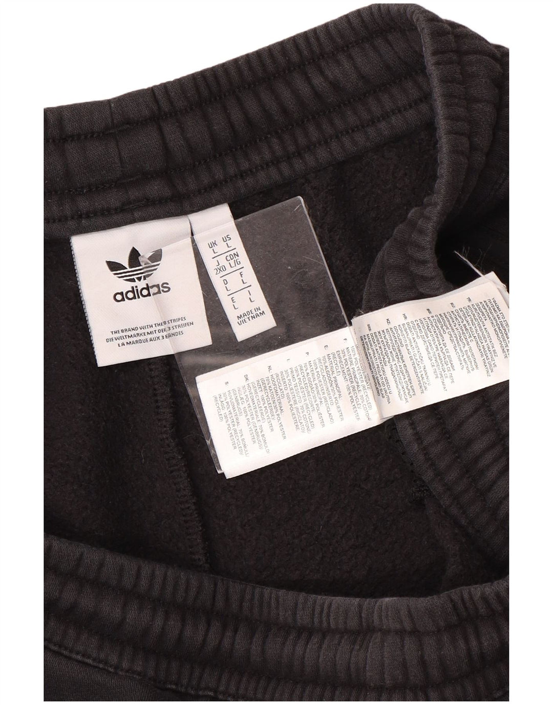 Pantaloni de trening pentru bărbați ADIDAS Pantaloni de jogging, mari, negru, color block, bumbac