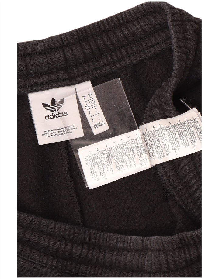 Pantaloni de trening pentru bărbați ADIDAS Pantaloni de jogging, mari, negru, color block, bumbac