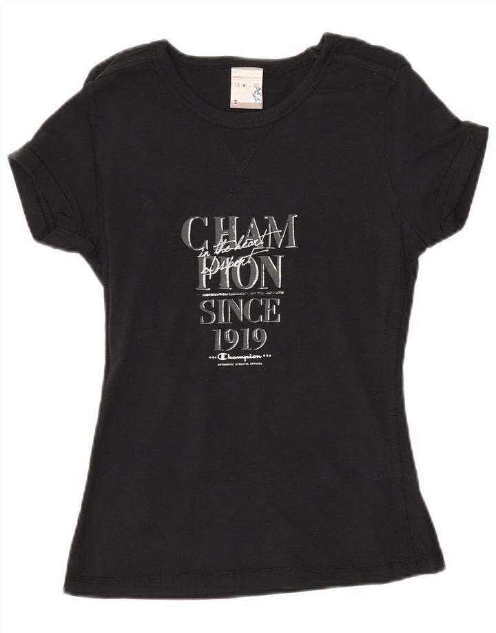 Tricou grafic CHAMPION Heritage Classics pentru femei Top UK 10 Small Black