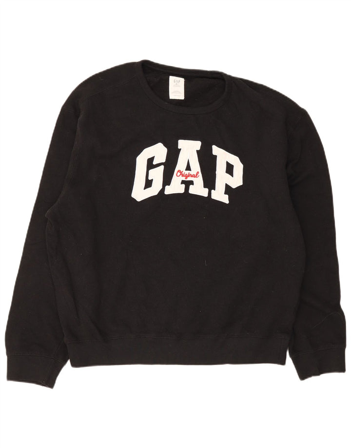 Hanorac grafic Gap pentru bărbați Jumper XL bumbac negru