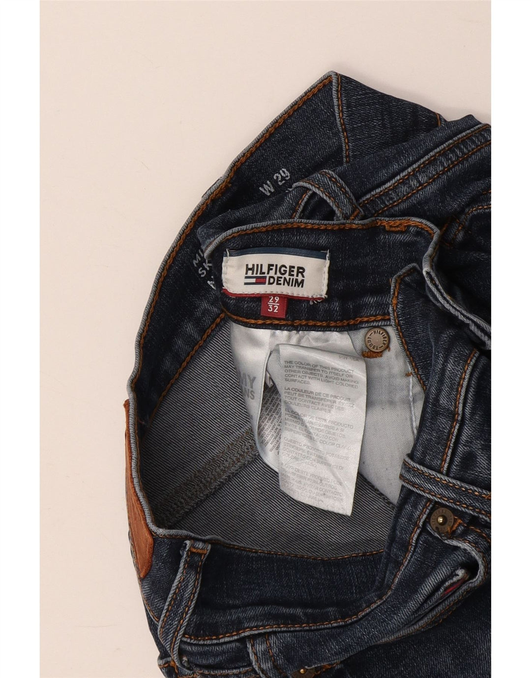 Blugi skinny TOMMY HILFIGER pentru femei cu talie medie W29 L32 bumbac albastru