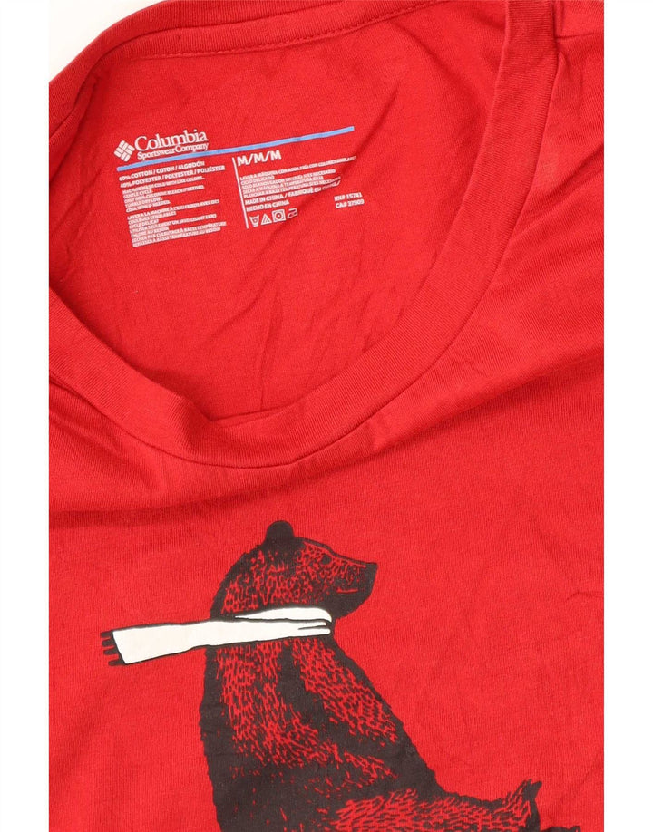 Tricou grafic pentru bărbați Columbia Top, bumbac roșu mediu