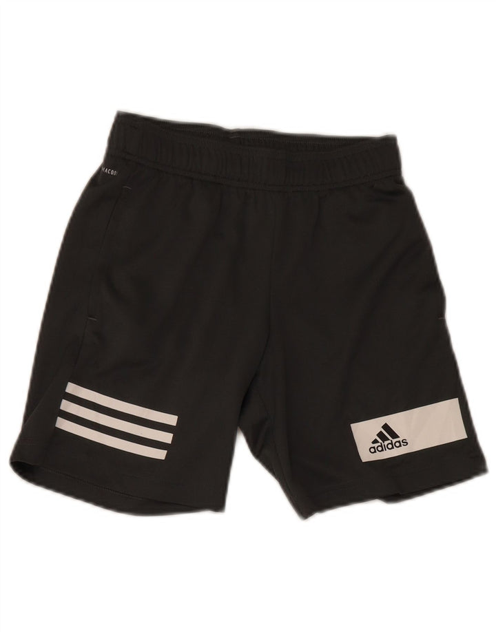 Pantaloni scurți sport pentru băieți Adidas Climacool 9-10 ani, gri, poliester color bloc