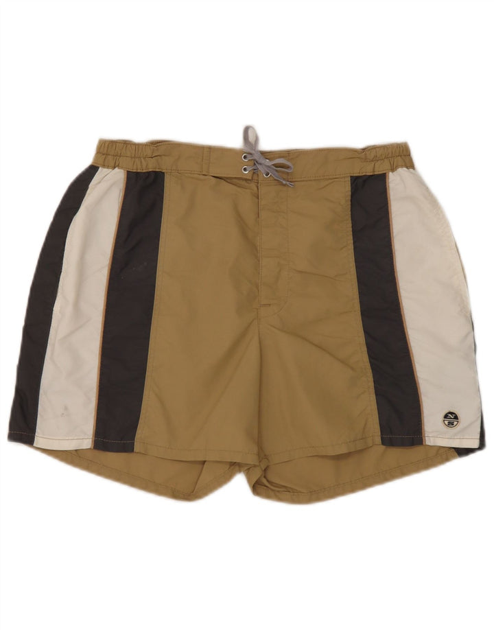 Pantaloni scurți de înot North Sails pentru bărbați, mediu bej, color block