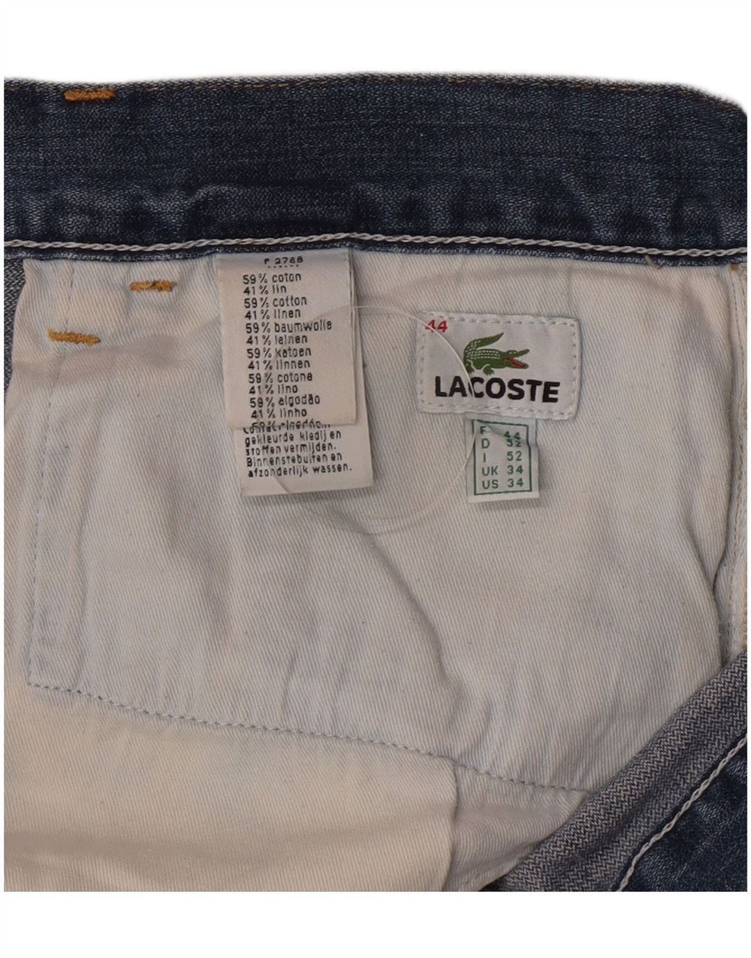 Pantaloni scurți din blugi Lacoste pentru bărbați Mărimea 44 mare W34 bumbac albastru