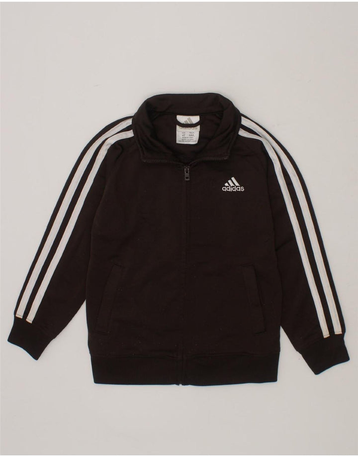 ADIDAS Boys Graphic Tracksuit Top Jacket 3-4 Years Brown Polyester Vintage Adidas and Second-Hand Adidas from Messina Hembry 