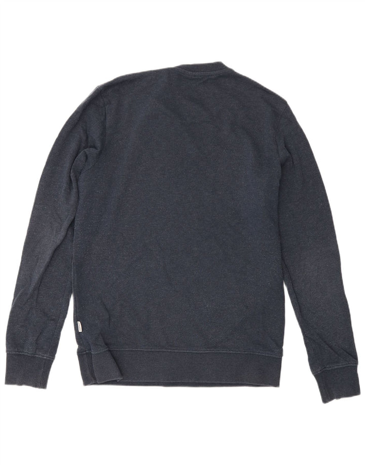 Jack & Jones Pulover grafic pentru bărbați, bumbac mic, albastru