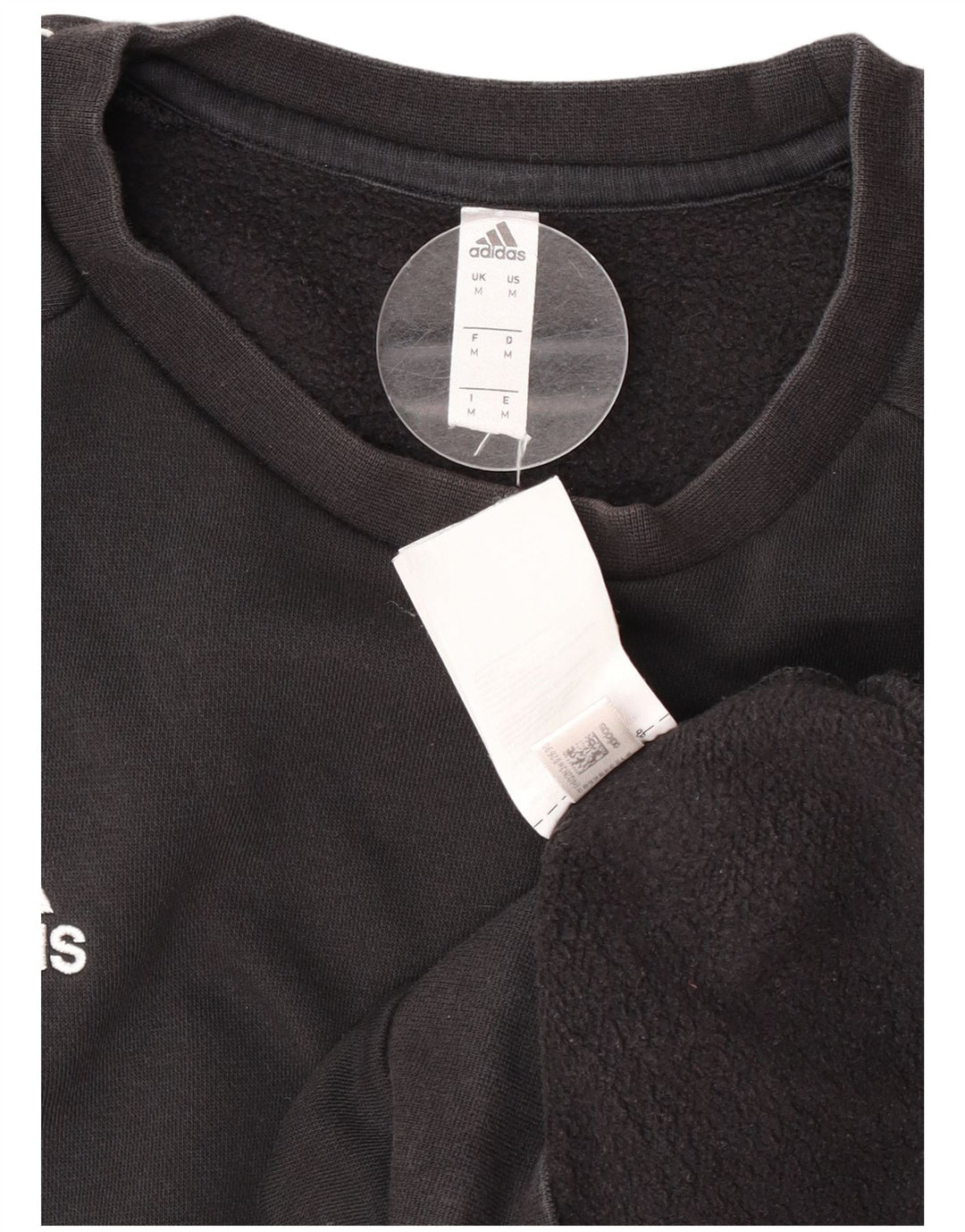 Pulover Adidas pentru bărbați, bumbac mediu negru