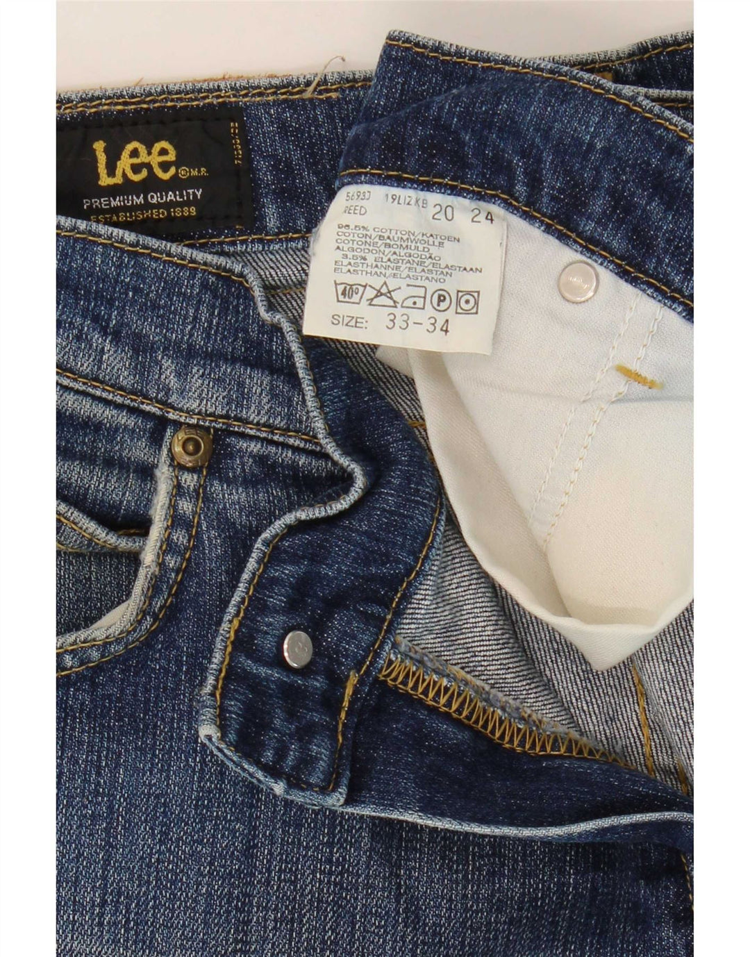 Blugi pentru femei REED Bootcut Lee W33 L34 Bumbac albastru
