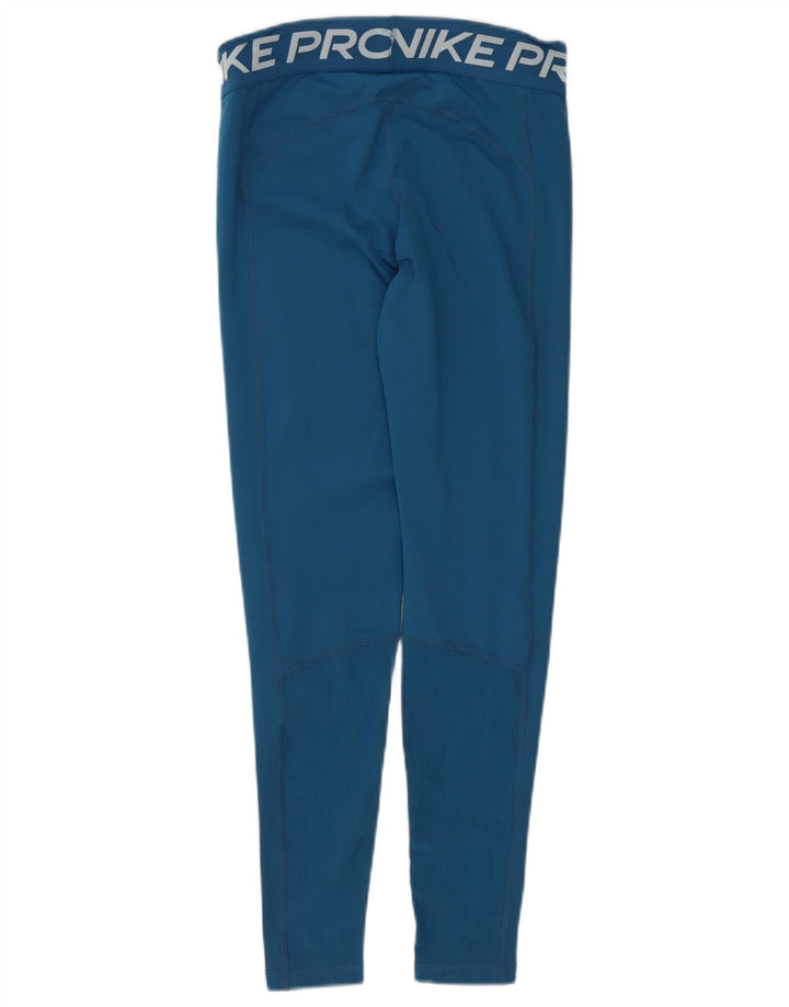 Leggings Nike Dri Fit Graphic pentru femei UK 12 Poliester albastru mediu