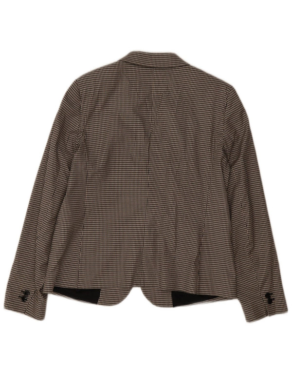 Massimo Dutti Jachetă Blazer pentru Femei cu 2 Nasturi EU 44 XL Negru Houndstooth
