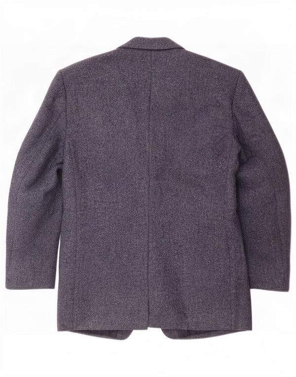 Jachetă pentru bărbați Harris Tweed, cu 3 nasturi, UK 40, mare, albastru, lână nouă