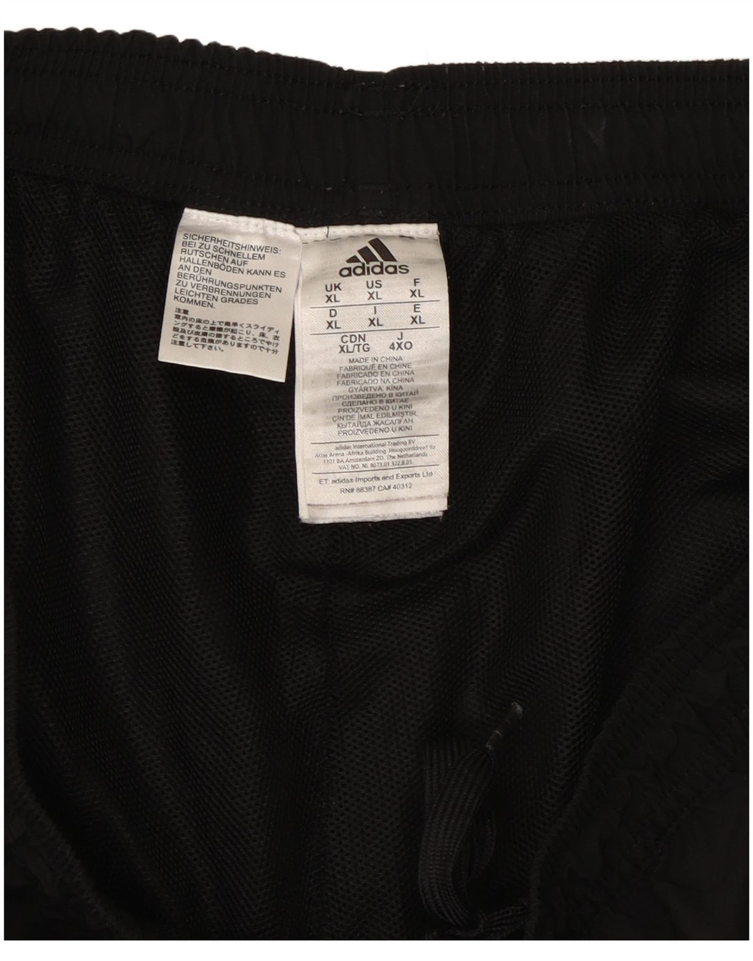 Pantaloni de trening Adidas Munster Rugby Graphic pentru bărbați, XL, poliester negru