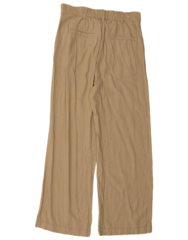 Crew Clothing Pantaloni chino cu talie înaltă pentru femei UK 10 Small W30 L28 Maro