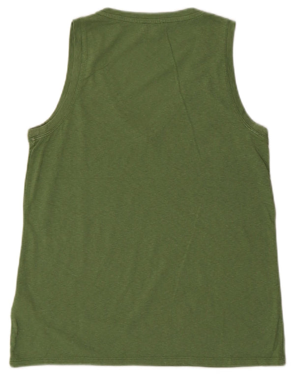 Vest Top pentru femei J. CREW UK 10 Small Green Bumbac