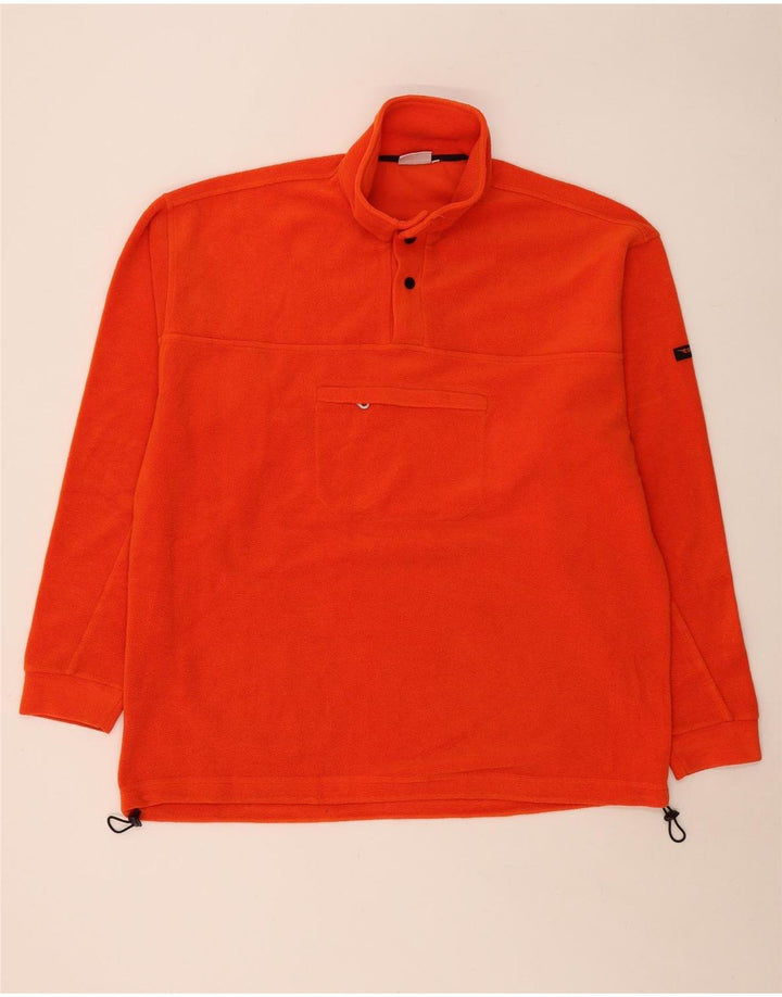 Pulover Diadora pentru bărbați, cu gât cu nasturi, XL, portocaliu