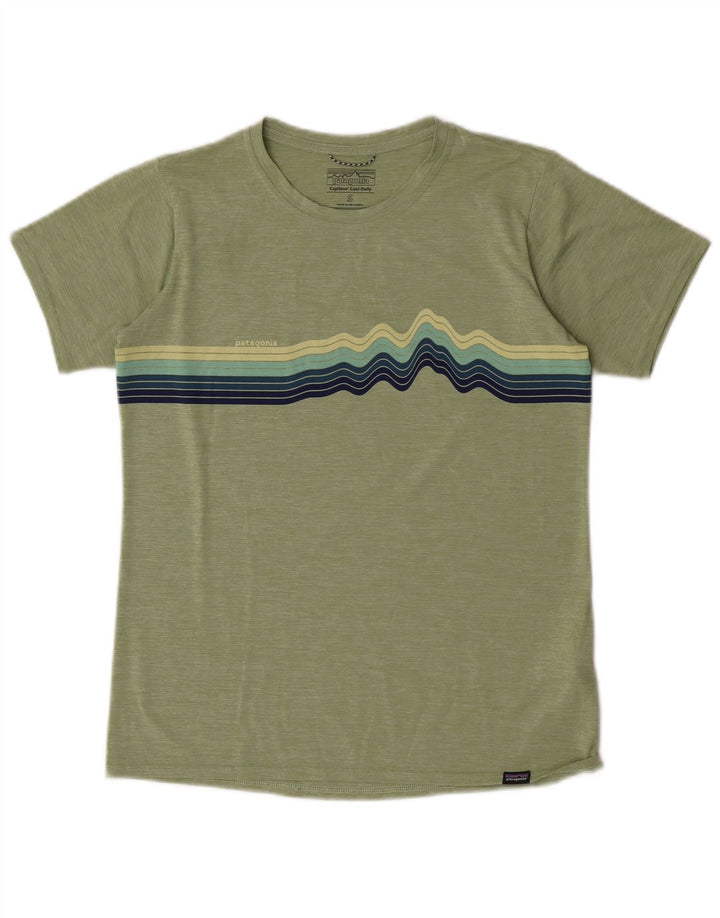 Tricou pentru bărbați Patagonia Top mic poliester cu dungi verzi