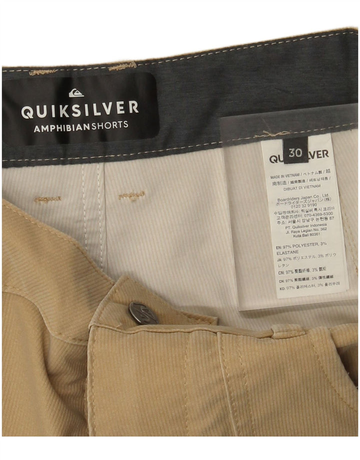 Pantaloni scurți casual pentru bărbați Quiksilver Amphibian W30 poliester mediu bej