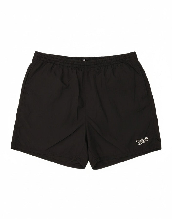 REEBOK Mens Swimming Shorts Large  Black Nylon