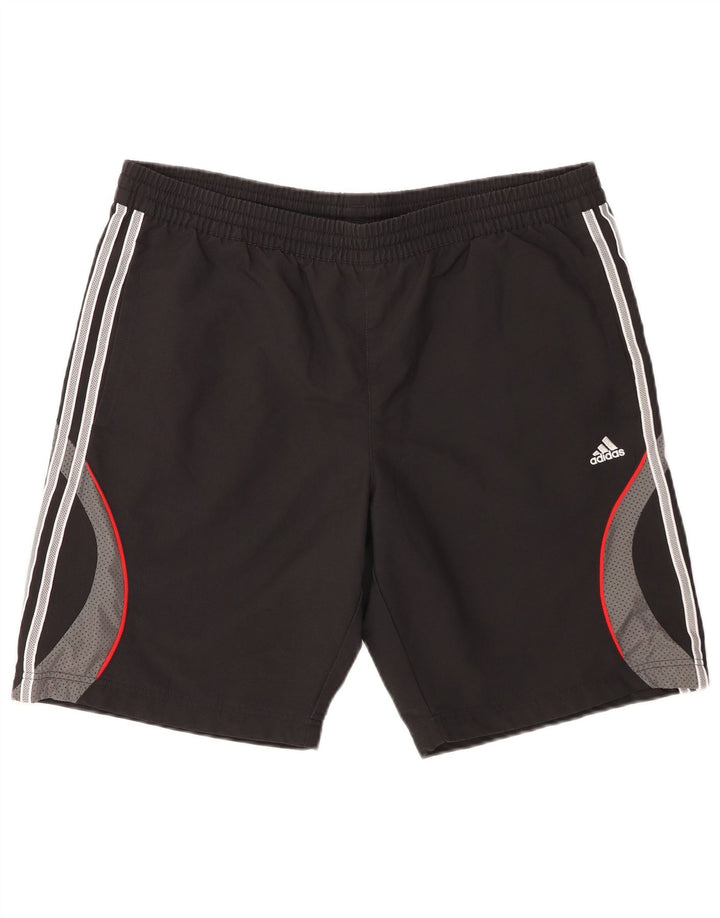 Pantaloni scurți sport pentru bărbați Adidas Climacool, mediu negru, poliester color bloc