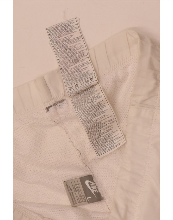 Pantaloni scurti sport Nike pentru femei Marea Britanie 14/16 Poliester alb mare