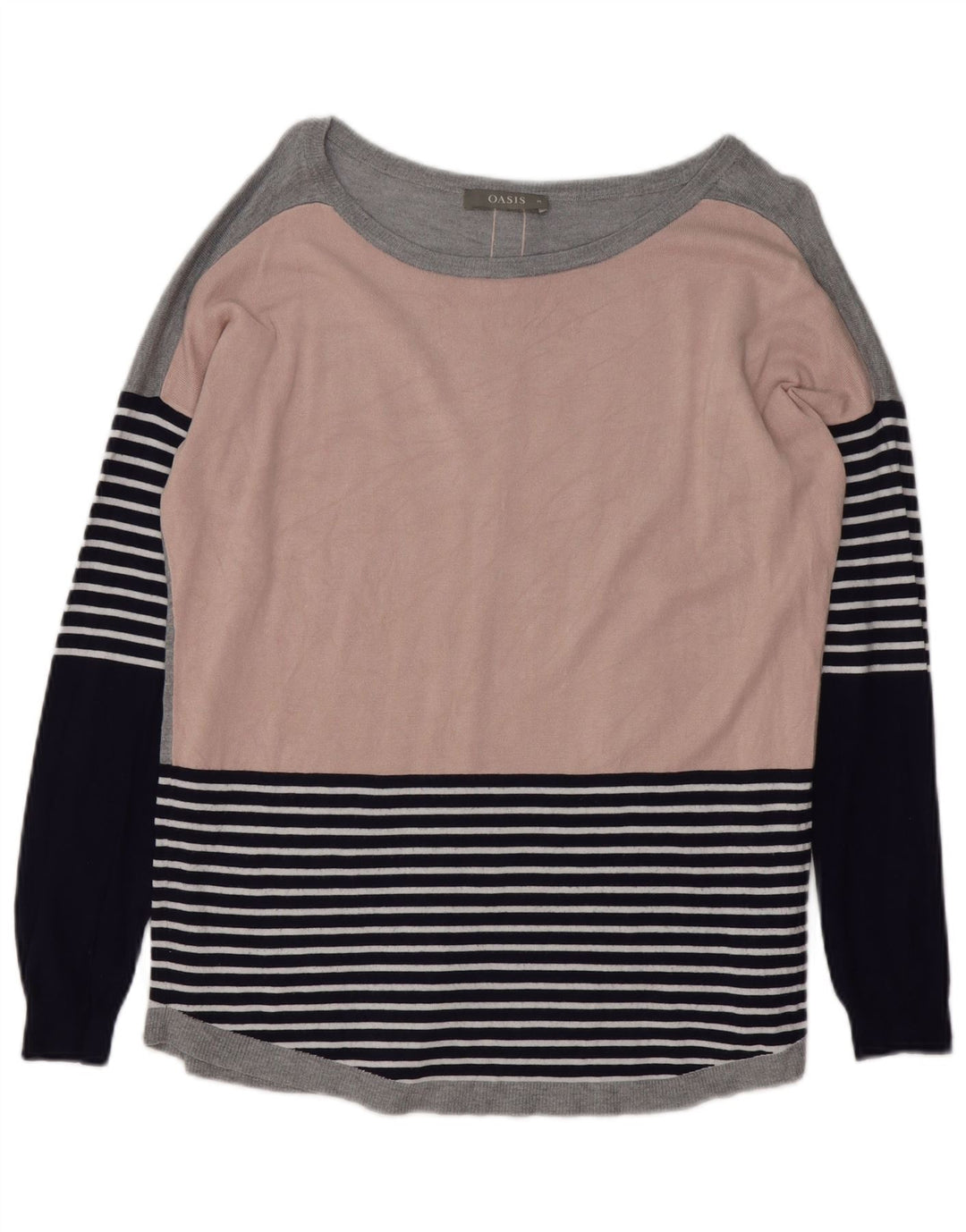 Pulover Oasis pentru femei cu gât de barcă UK 14 Medium, multicolor, în dungi