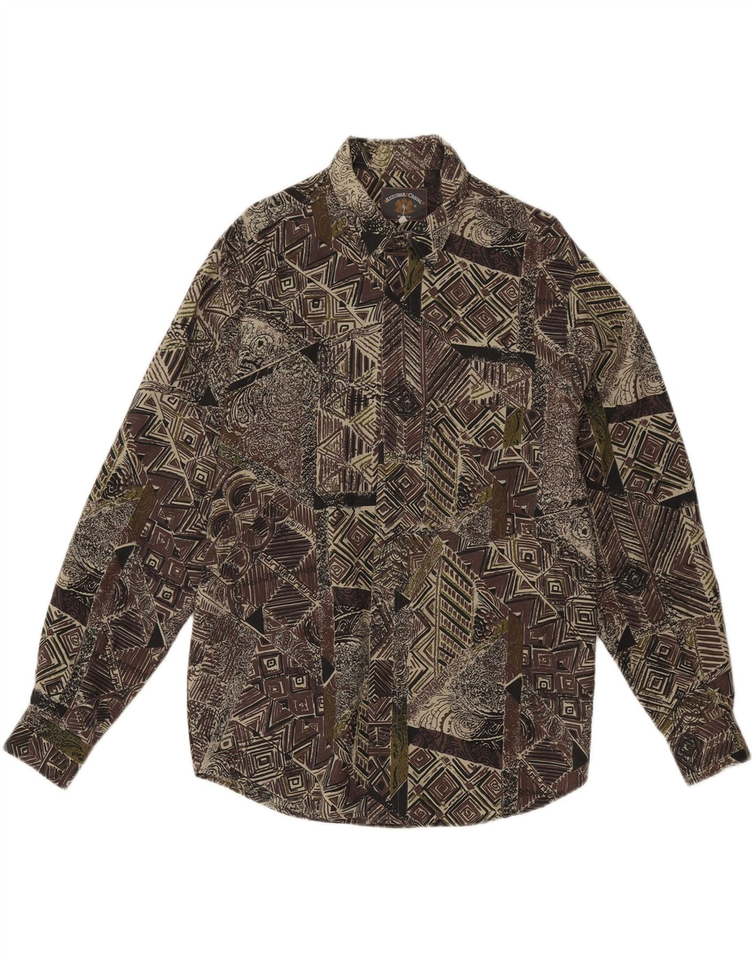 Cămașă Azzurra pentru bărbați cu model abstract, viscoză mare, verde