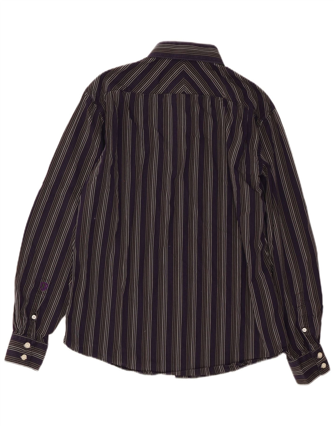 BEN SHERMAN Cămașă pentru bărbați din bumbac cu dungi violet mediu