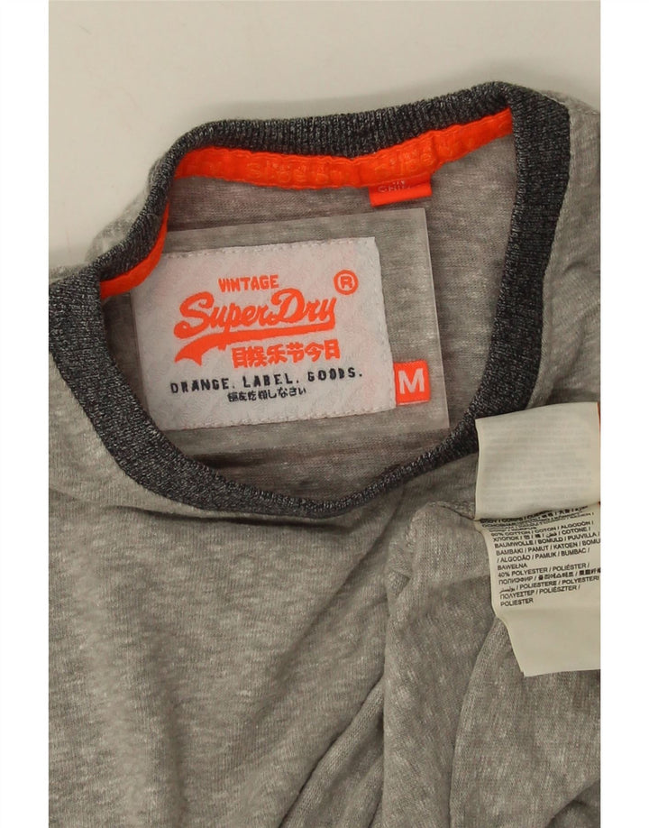 Tricou pentru bărbați Superdry Top din bumbac cu pete gri mediu