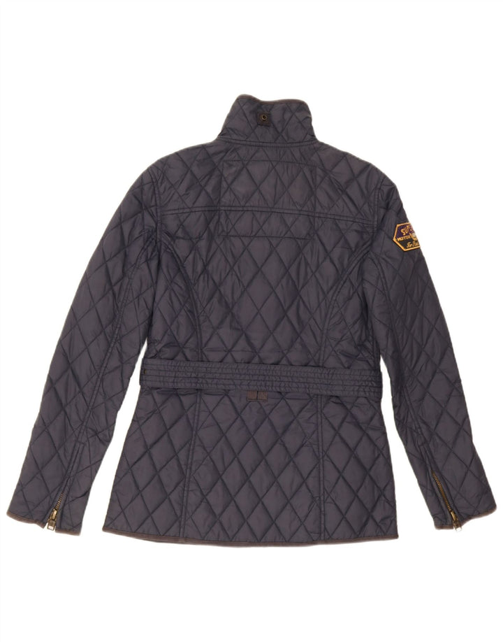 Jachetă matlasată Superdry pentru femei UK 12 Medium Navy Blue Marine