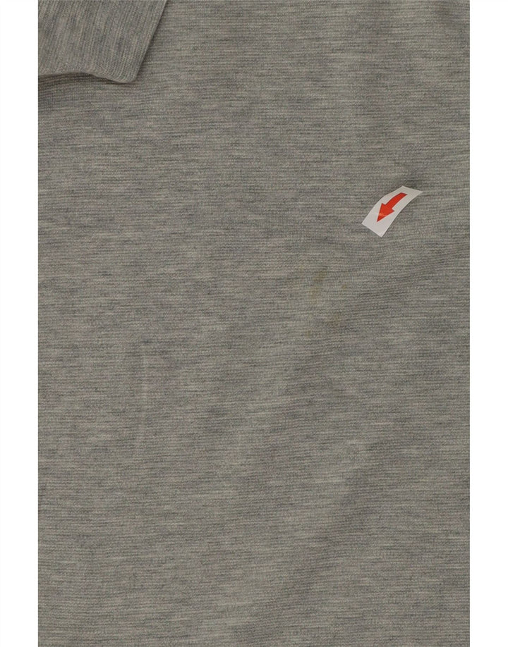 Tricou polo Lacoste pentru bărbați mărimea 4, bumbac cu pete gri mediu