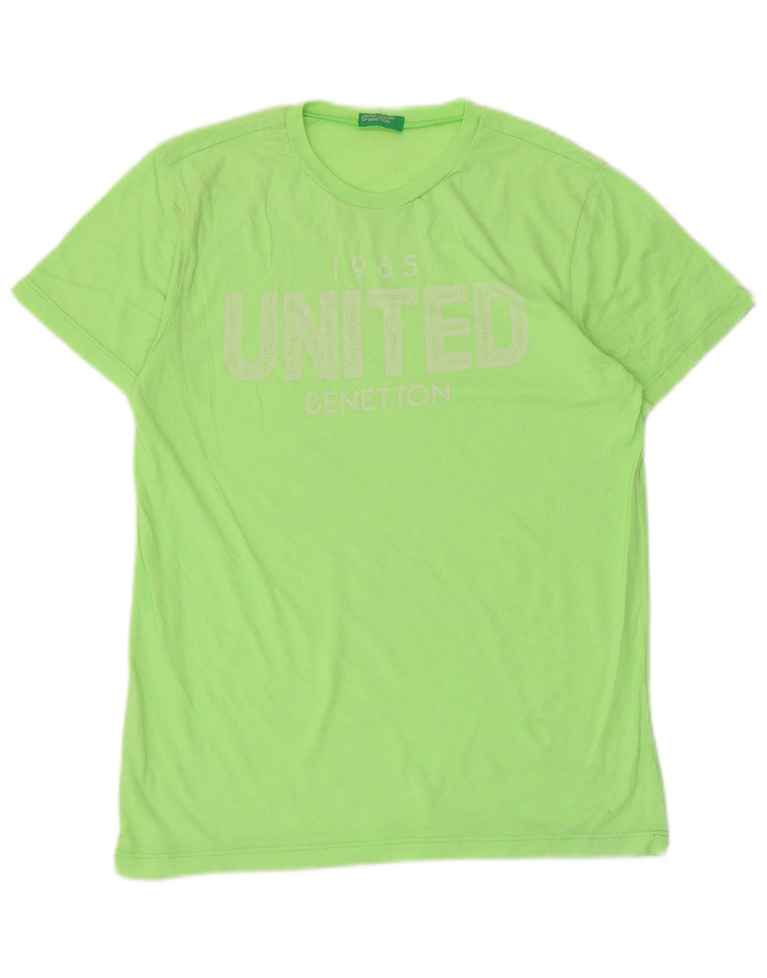 Tricou grafic Benetton pentru femei Top UK 12 Medium Green
