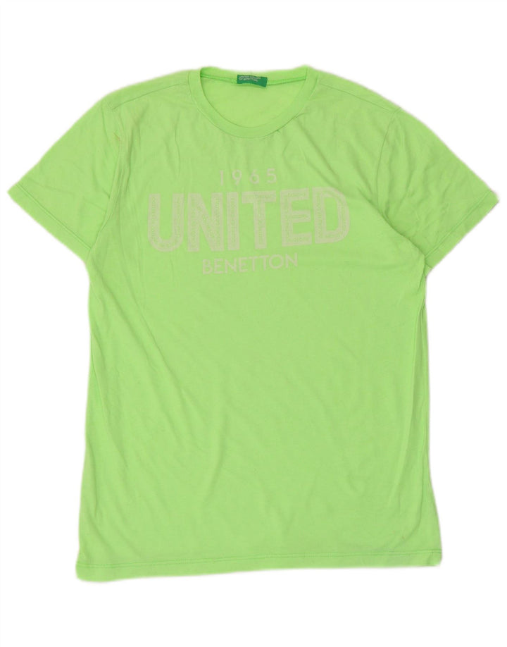 Tricou grafic Benetton pentru femei Top UK 12 Medium Green