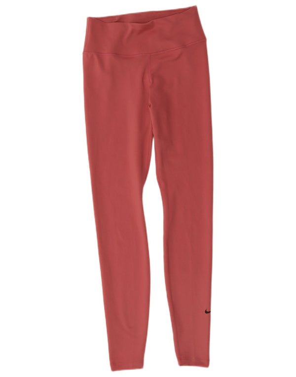 Leggings Dri Fit NIKE pentru femei UK 8, poliester roz mic