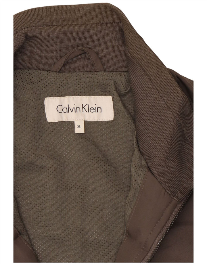 Jachetă bomber pentru bărbați CALVIN KLEIN UK 42 XL poliester gri