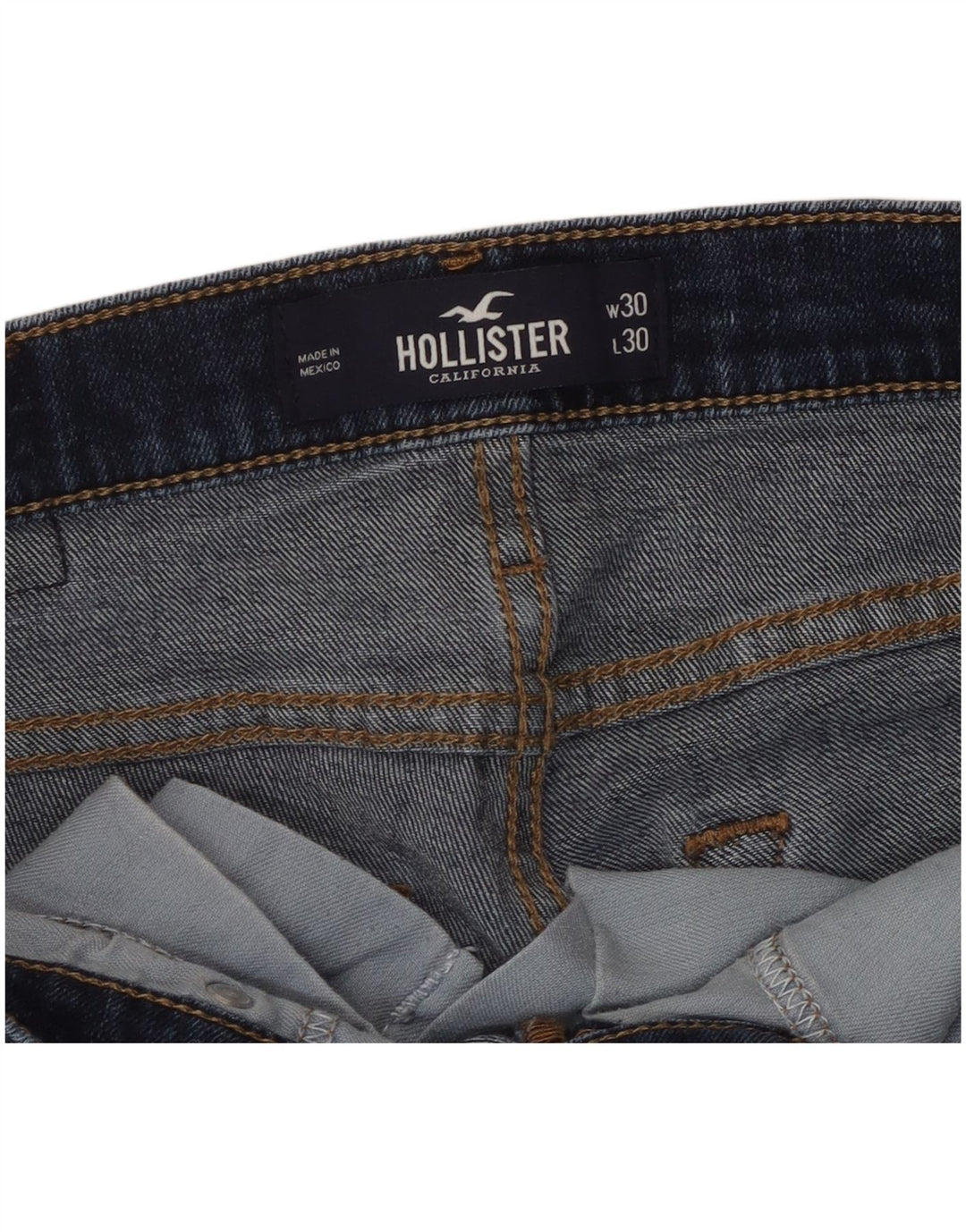 Blugi Hollister Slim Straight pentru bărbați W30 L30 albastru
