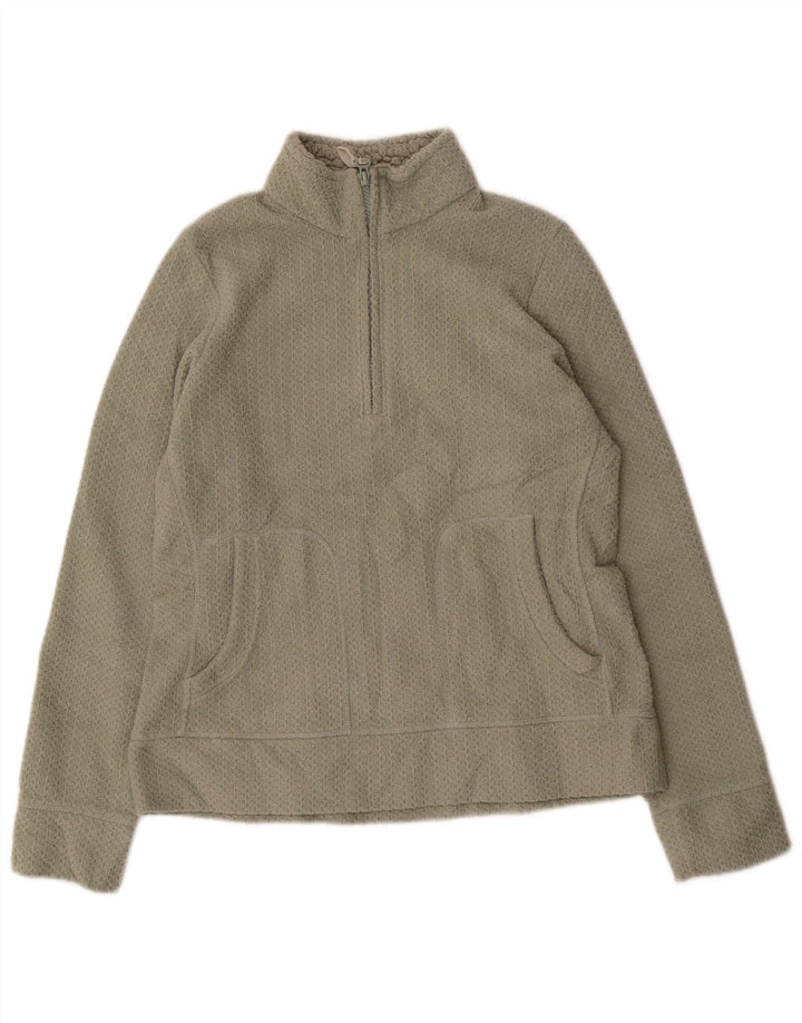Pulover pentru femei Marks & Spencer, cu fermoar, cu gât, UK 12 Medium Khaki