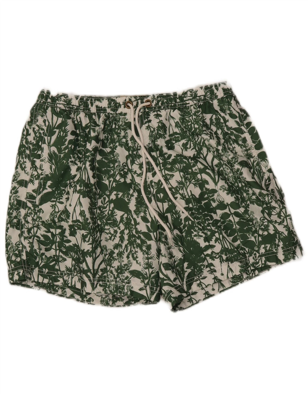 JACK WILLS Pantaloni scurți de înot pentru bărbați, verde mediu, floral