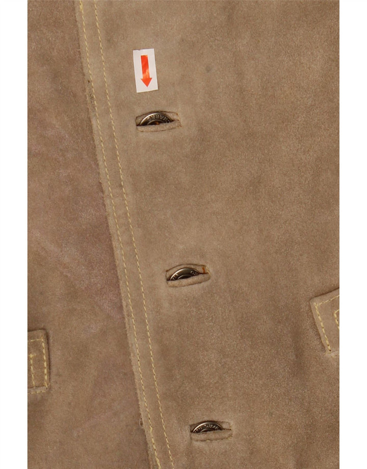 El Charro Gilet pentru bărbați din piele intoarsa, mediu bej